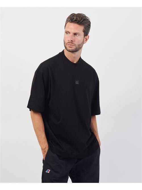 T-shirt coupe décontractée Armani Exchange noir en coton ARMANI EXCHANGE | XM000118-AF10361UC001